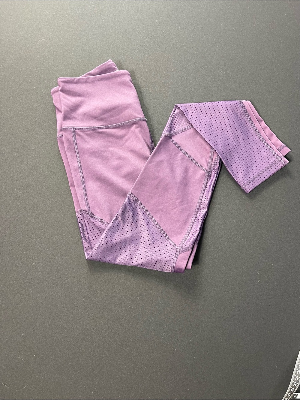 Victoria Sport Knockout Mesh Panel Leggings Tights - XS Purple